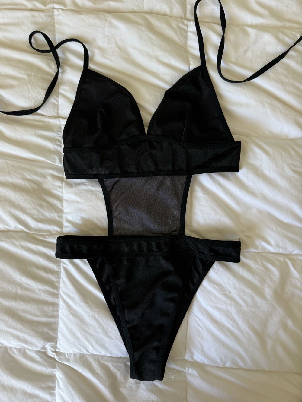 Black Cut Out One-Piece Swimsuit Size XS